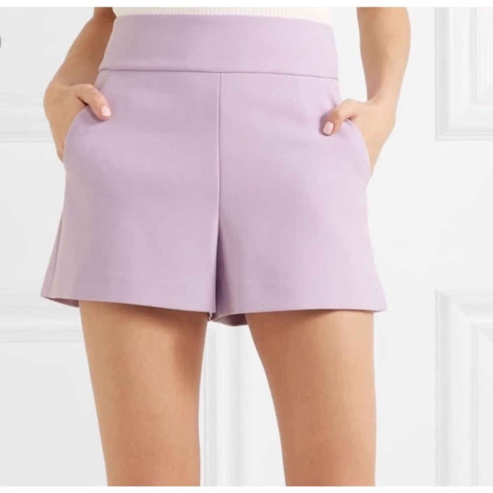 Alice + Olivia Purple High Waist Tailored Shorts